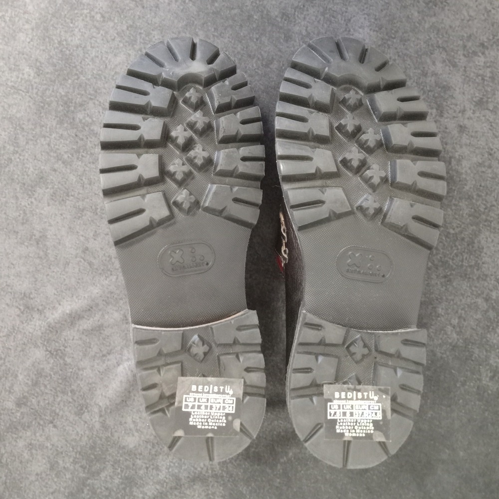 BED|STU Reina III Womens NEW Leather Lug Soles Chunky‎ Loafers Sz 7.5 Preppy - Picture 6 of 8